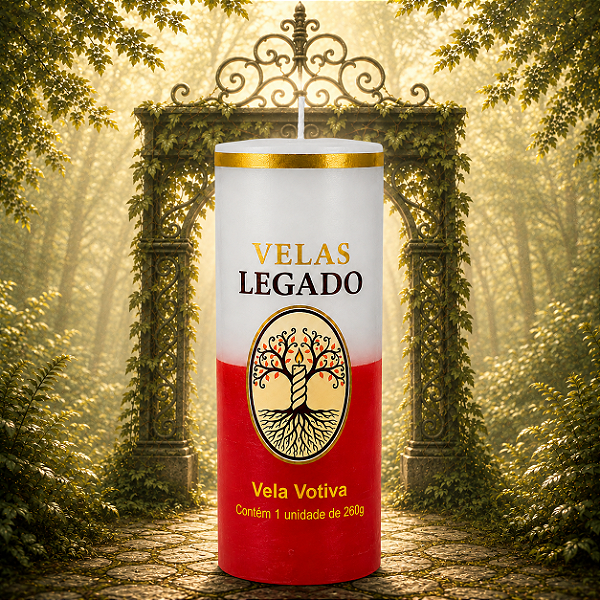 Vela de 7 dias - Branca e Vermelha
