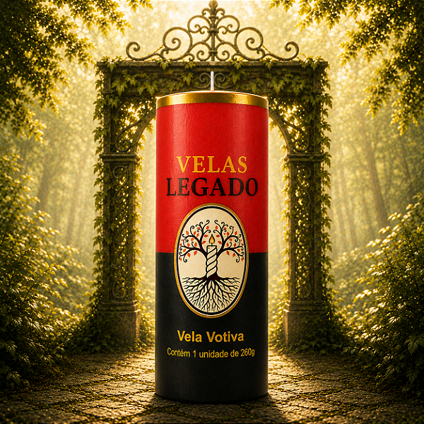 Vela de 7 dias - Vermelha e Preta
