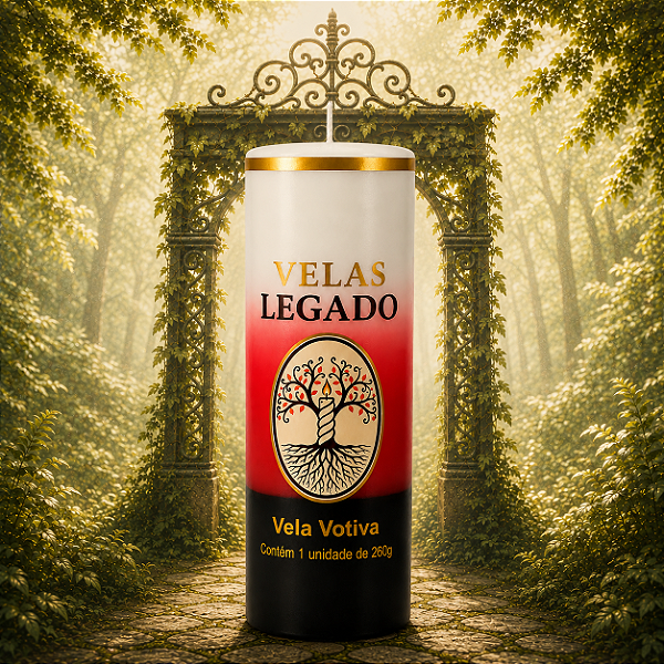 Vela de 7 dias - Branca, Vermelha e Preta