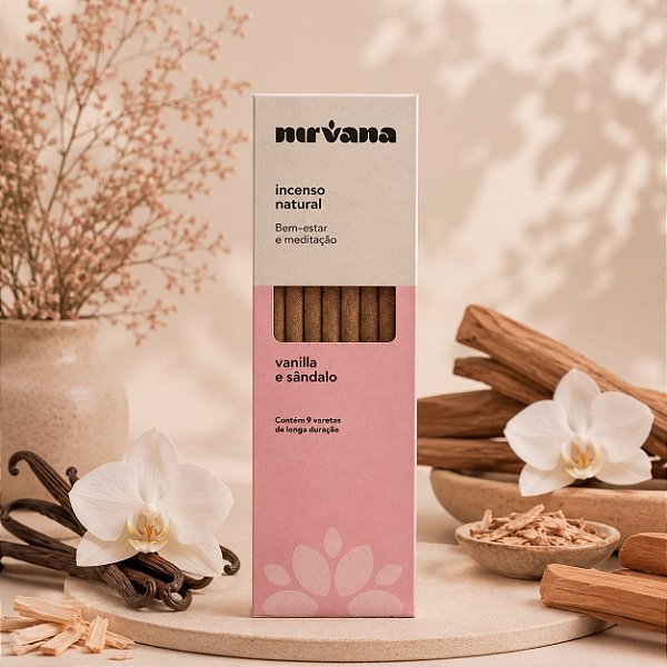 Incenso Natural Nirvana - Vanilla e Sândalo