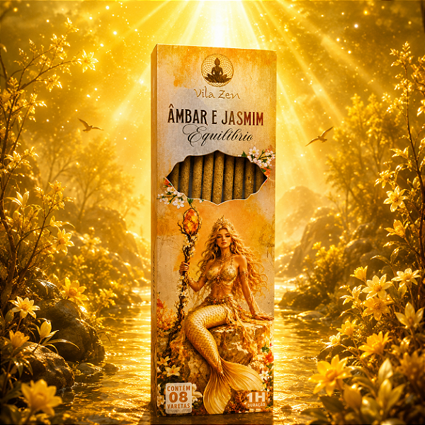 Incenso Vila Zen Sereia - Ambar e Jasmim