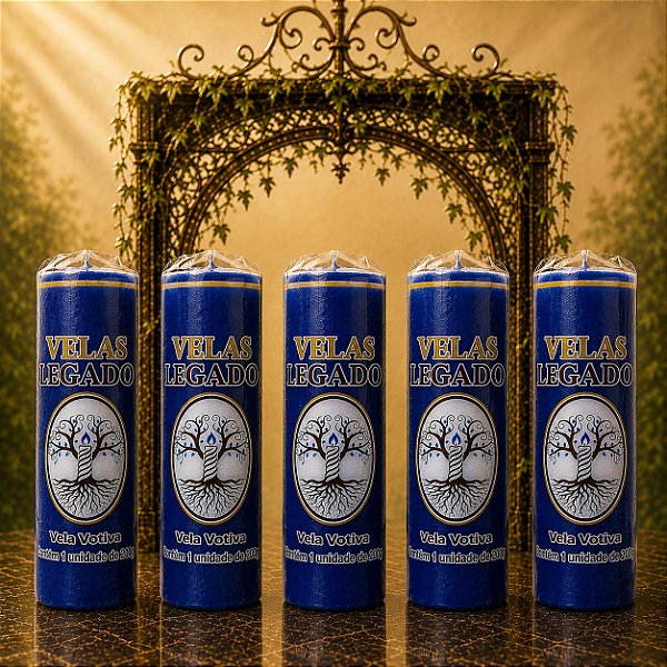 Kit 5 Velas de 200gr - Azul Escuro