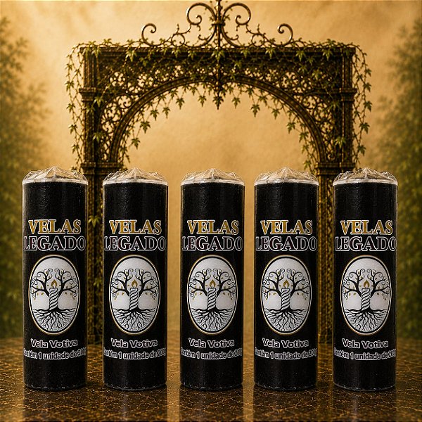 Kit 5 Velas de 200gr - Preta