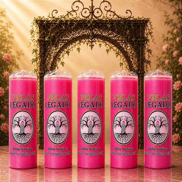 Kit 5 Velas de 200gr - Rosa