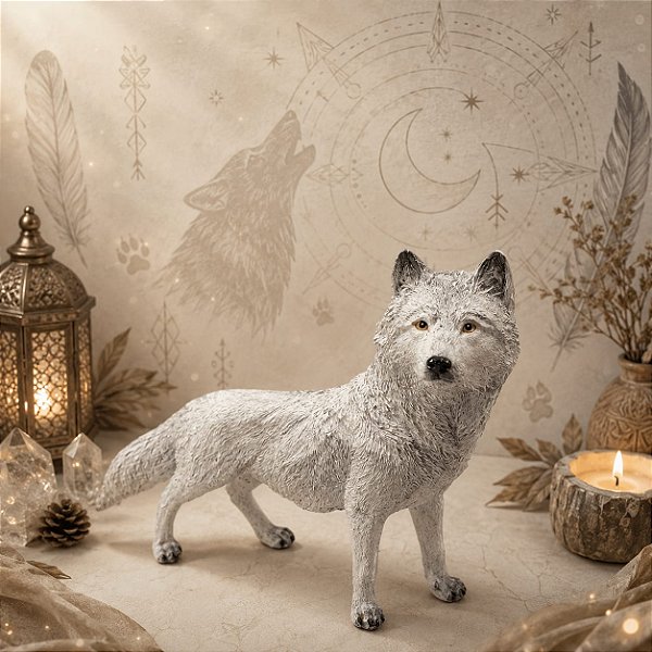 Lobo Branco - 19cm