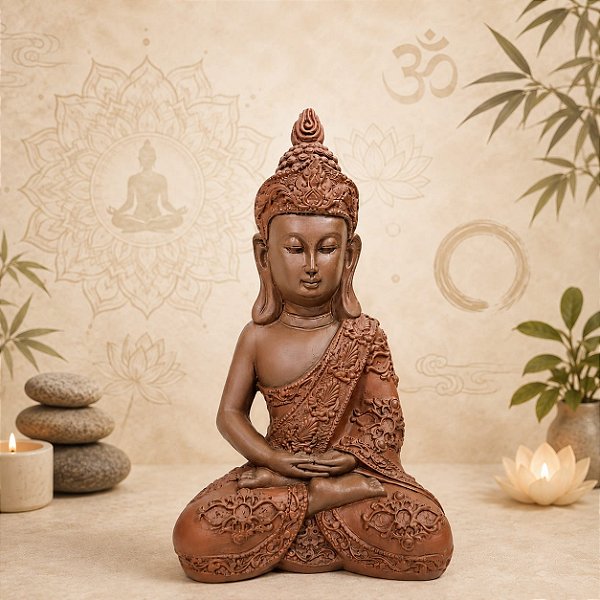 Buda Roupa Marrom - 26cm