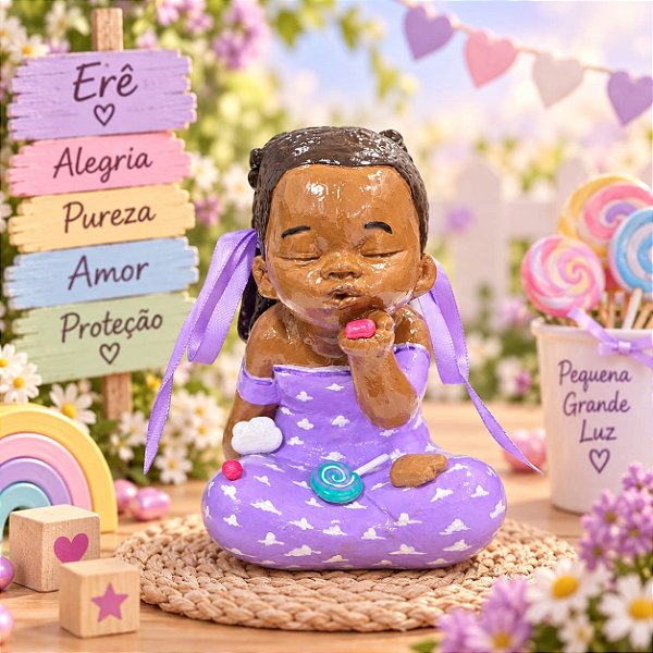 Erê - Roupa Lilás - 15cm
