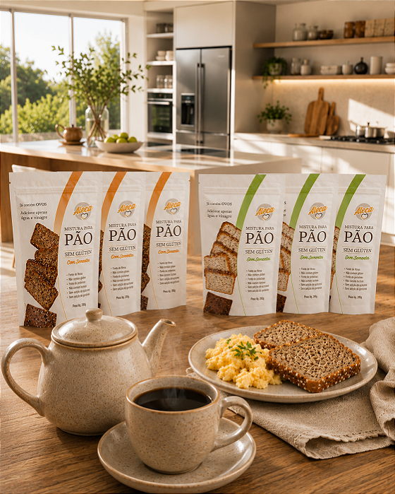 Misturas para pão low carb sem glúten - kit Promocional