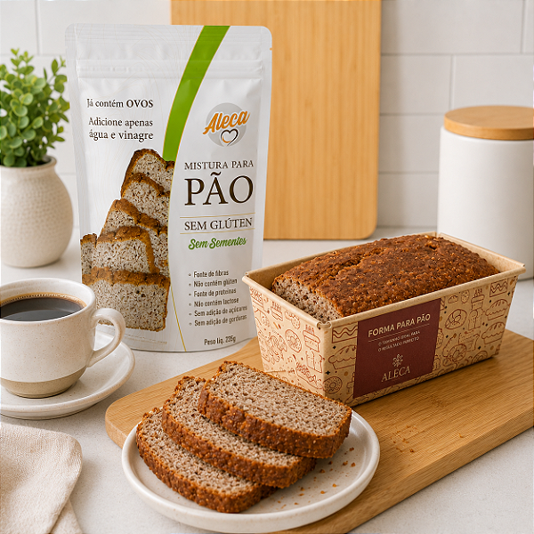 Mistura para Pão Low Carb Sem Glúten Sem Sementes Aleca – 235g