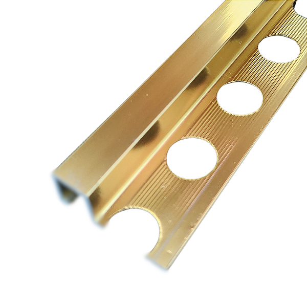 Perfil Alumínio Escadas e Soleira Quadrado, Chão e Parede 10mm - Barra de 3 metros