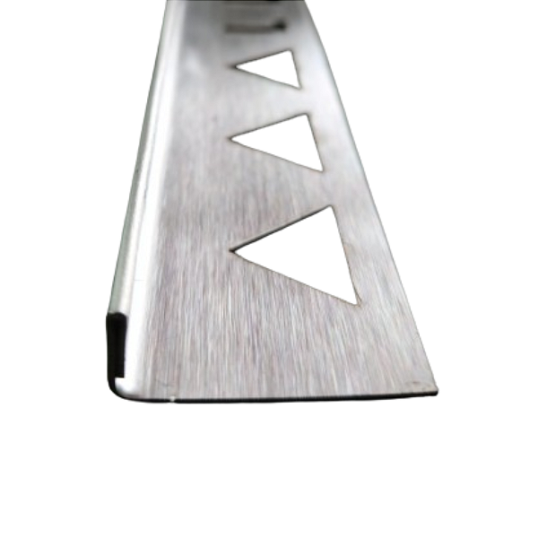 Perfil Inox Escadas e Acabamento de Porcelanato 12mm - Barra de 3 metros