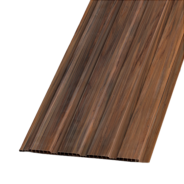 Painel Ripado Pvc 3d Relevo Barra 3,00x0,20 - Cor Mogno