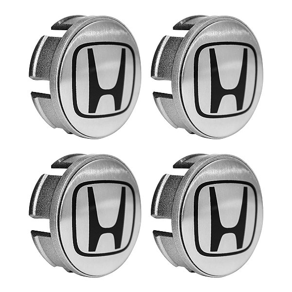 Jogo de Calotas 58mm Centro de Roda Honda FIT Civic City WRV Escovada