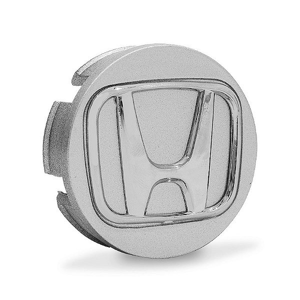 Calotinha 58mm Centro de Roda Honda FIT Civic City WRV Prata com Cromado