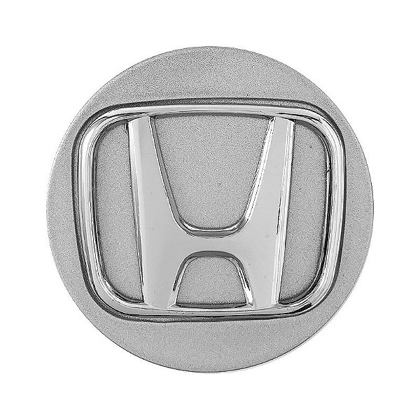 Calotinha 58mm Centro de Roda Honda FIT Civic City WRV Prata com Cromado