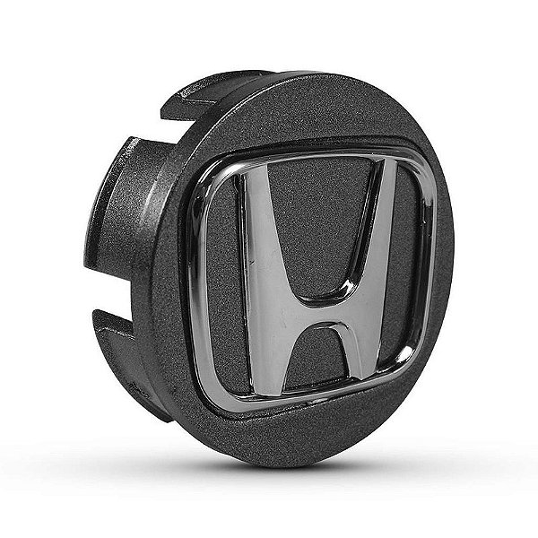 Calota 58mm Centro de Roda Honda FIT Civic City WRV Grafite com Cromado