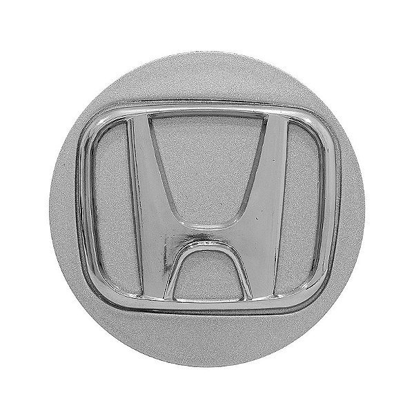 Calotinha 69mm Centro de Roda Honda New Civic Prata Emblema