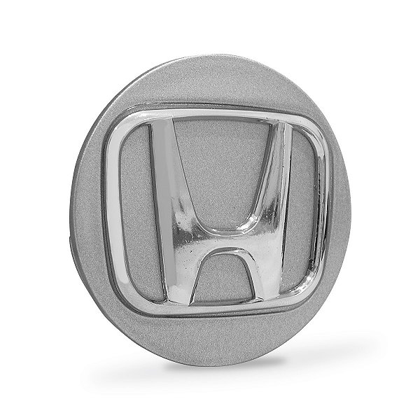 Calotinha 69mm Centro de Roda Honda CRV HRV Accord Prata Emblema Cromado