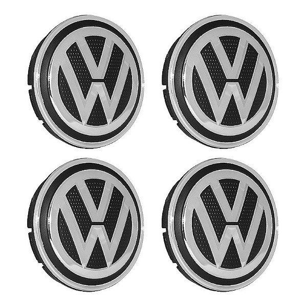 Jogo Calotinha 65mm Centro de Roda Novo Jetta Tiguan Amarok 2018/...
