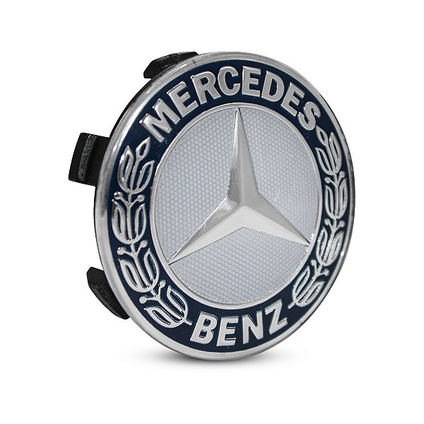 Calotinha Mercedes 75mm Azul Emblema Clássico