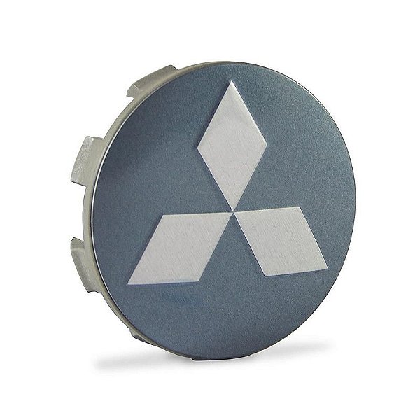 Calotinha 55mm Centro de Roda Mitsubishi Triton L200 Tr4 Grafite Lisa