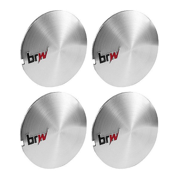 Jogo Calota Central BRW Roda Esportiva Pingo Dágua Escovada