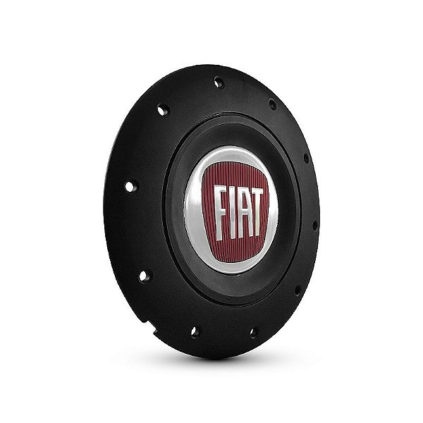 Calota Central Roda de Ferro Fiat Modelo Amarok Aro 13 14 15 Emblema Vermelho