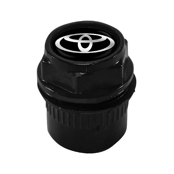 Capa Bico de Válvula Preto Pneu Toyota Corolla Etios Yaris