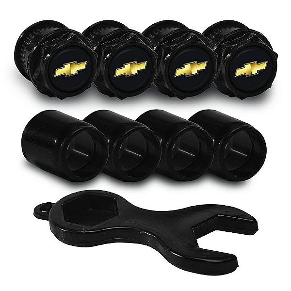 Capa Bico de Válvula Preto Pneu GM Preto Astra Vectra Agile Classic