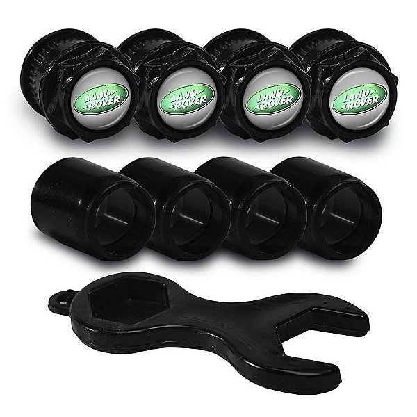 Capa Bico de Válvula Preto Pneu Land Rover