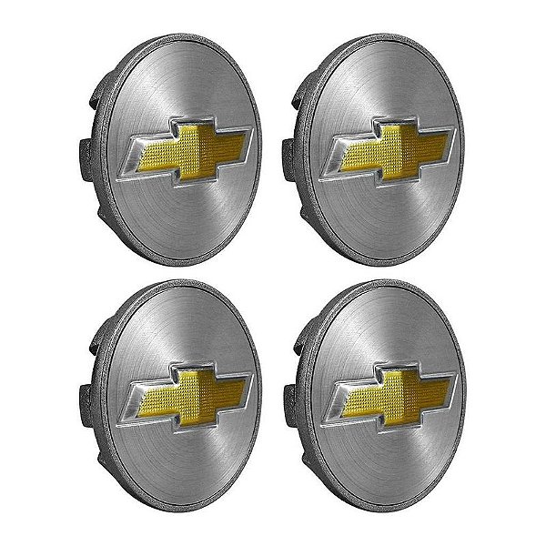 Jogo Calotinha 58mm Centro de Roda GM Vectra Elite 2010 Escovada