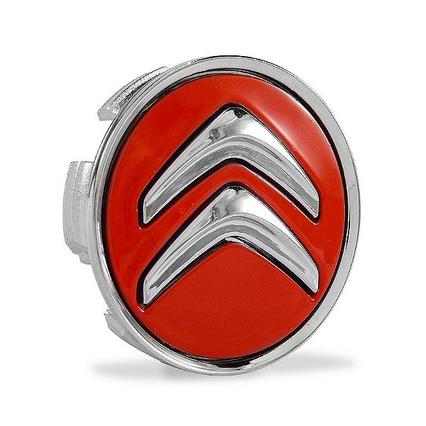 Calotinha 60mm Centro de Roda Citroen Aircross C3 C4 Vermelha