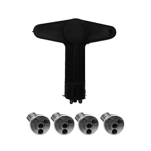 Kit Parafuso + Chave Para Calota Rodas Gm Vectra Corsa Omega