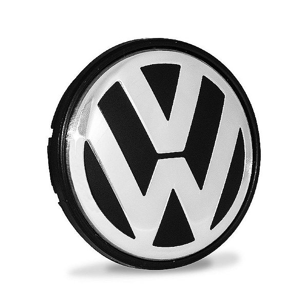 Calotinha 56mm Centro de Roda Vw Gol G5 G6 Fox Polo Preta
