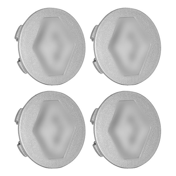 Jogo Calotinha 55mm Centro de Roda Renault Sandero Logan Clio Prata