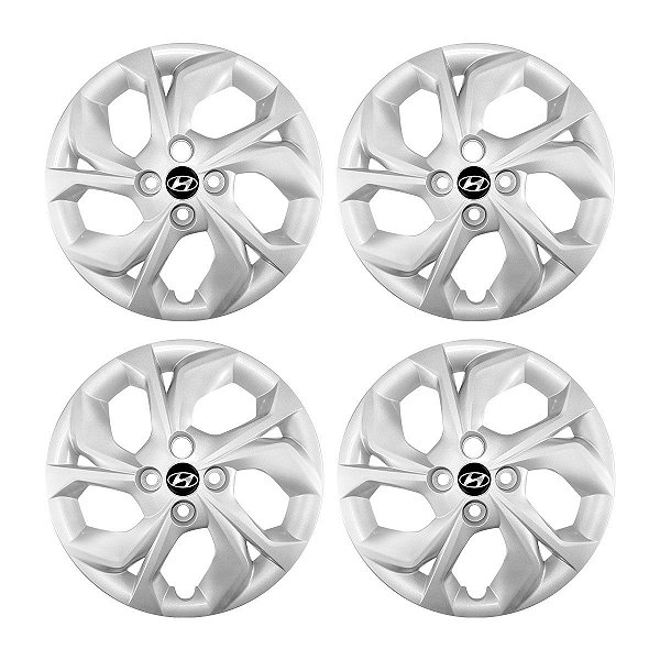 Jogo Calota Aro 15 Hyundai HB20 modelo 2020 Prata