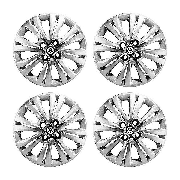Jogo Calota aro 14 VW Gol G7 Modelo 2017/18 Prata
