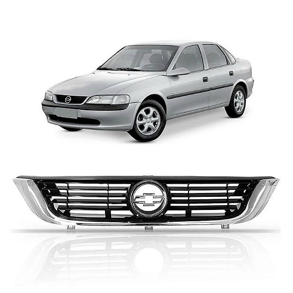 Grade Dianteira Gm Vectra 1997 Até 2005 Completa + Emblema Cromado