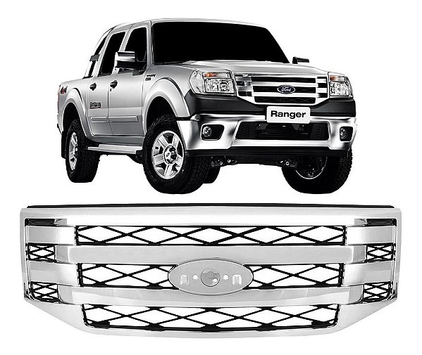Grade Dianteira Ford Ranger 2010 a 2012 Cromada