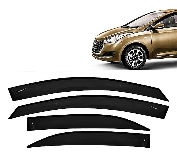 Calha de Chuva Hb20 Hatch 2012 Até 2019 Slim Interiça Fumê