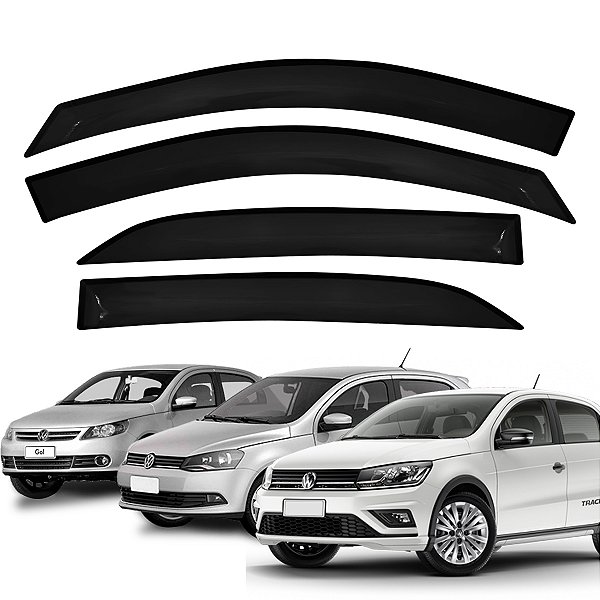 Calha De Chuva Defletor VW Gol Voyage G5 G6 G7 2009 A 2018 4p Fumê