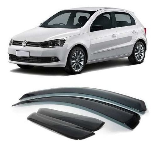 Calha De Chuva Defletor VW Gol Voyage G5 G6 G7 2009 A 2018 4p Fumê