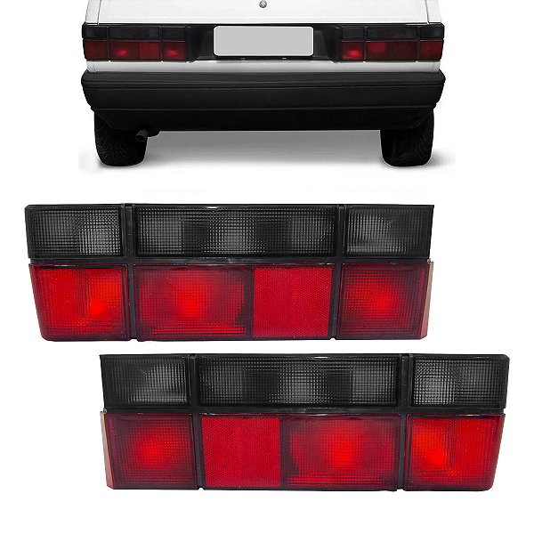 Par Lanterna Traseira Gol Quadrado 1987 Até 1994 Fumê