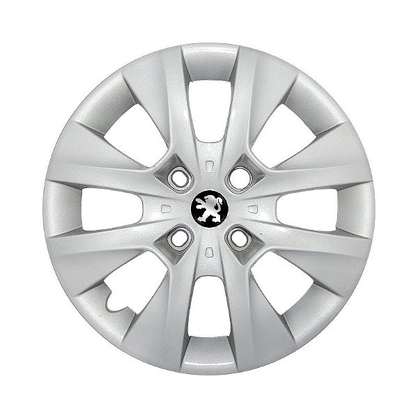 Jogo Calota Aro 14 Peugeot 206 207 208 Prata 2015 2016