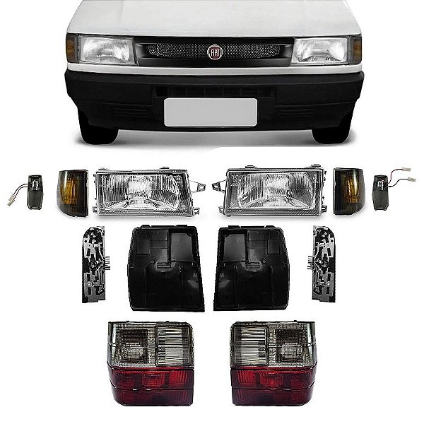 Kit Completo Uno 91/03 Lanternas Piscas Fumê Farois