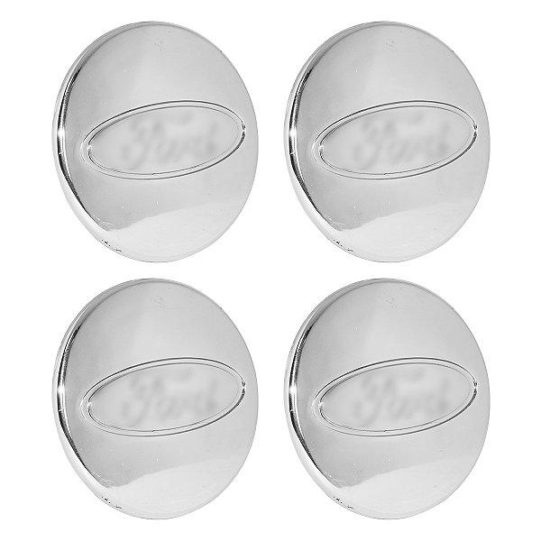 Jogo Calotinha 70mm Centro de Roda Ford Fiesta Focus Ghia Glx Cromada