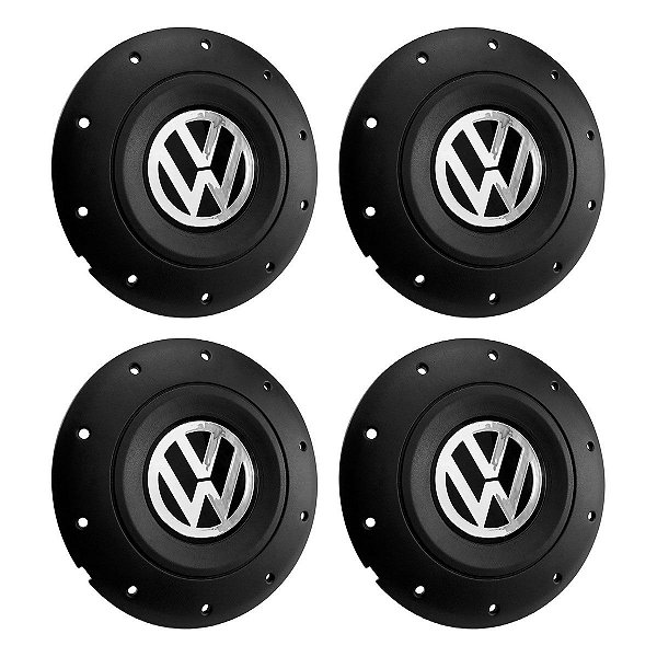Jogo Calota Centro Roda De Ferro Vw Aro 14 15 Amarok 5 Furos