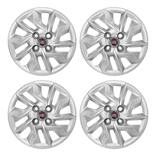 Jogo Calota aro 14 Fiat Argo 2017/2020 prata