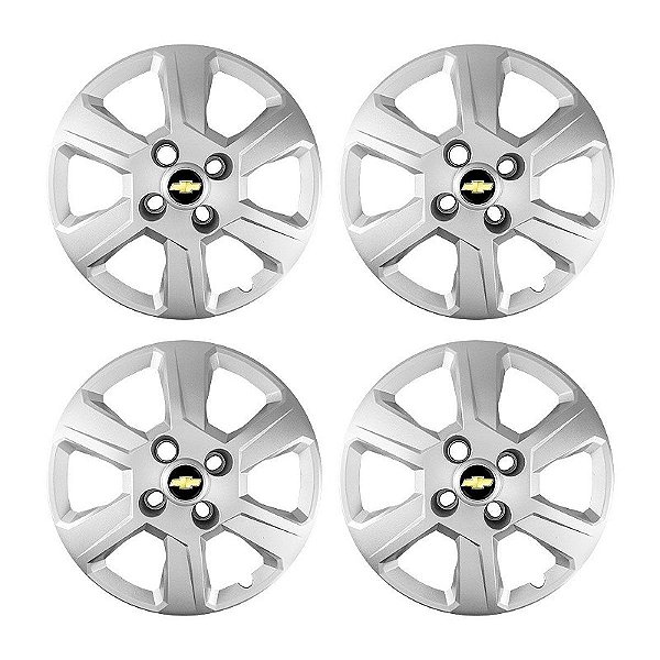 Jogo Calota Aro 14 Chevrolet Montana 2011/2020 prata