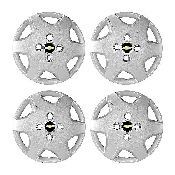 Jogo Calota aro 13 Chevrolet Celta 2012/2015 prata